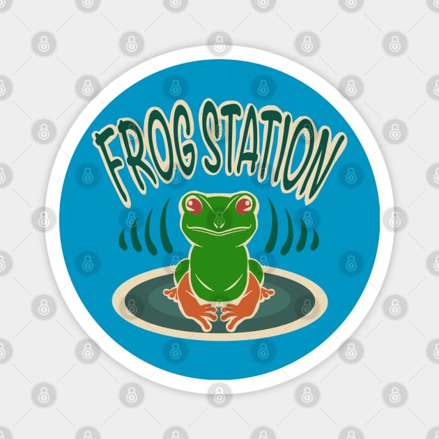 Frog station Magnet by BATKEI